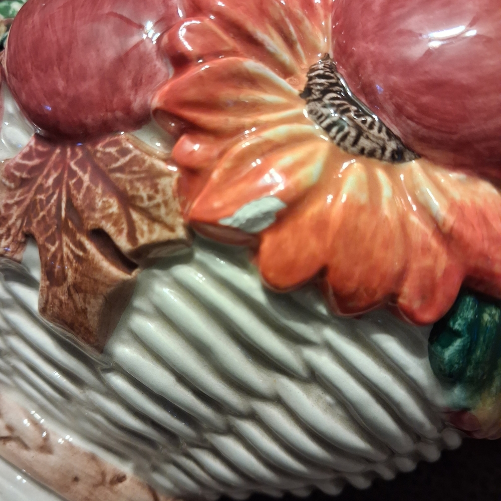 Colorful Ceramic Cornucopia Vase - Picture 10 of 13